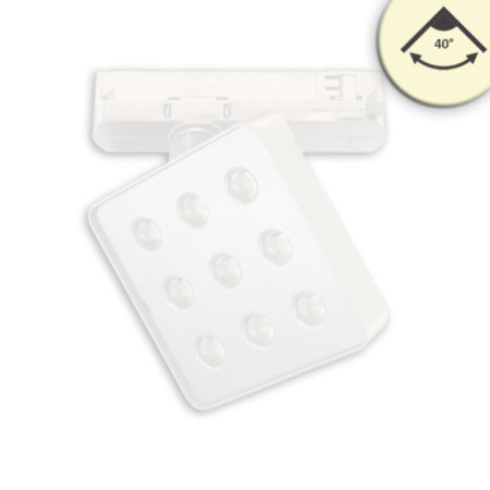 3-Phasen Schienenstrahler MATRIX, 20W, 40°, weiß, 3000K, UGR unter 19