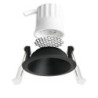 LED Einbaustrahler BACK45, schwarz matt, rund, 5W, CRI90, 3000K, rückversetzt, Honeycomb, dimmbar