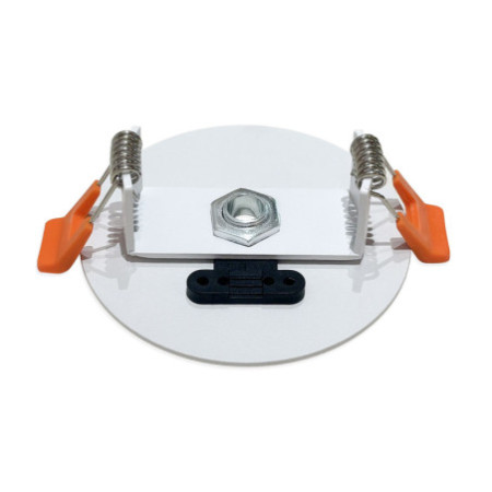 Einbau Deckenbaldachin rund, max. 68mm Ausschnitt, AD 85mm, max. 9mm Kabeldurchm, weiß