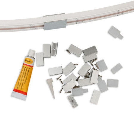 LED NEON927 Flexband Twist+Bend B16H16, 24V DC, 10W, IP67, 2700K, 5m, 140 LED/m, inkl. Montageclips