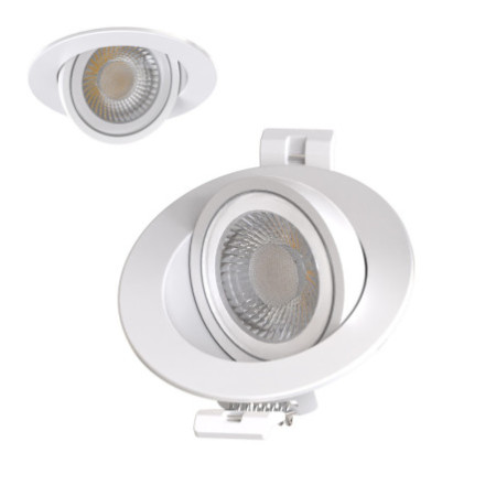 LED Einbaustrahler Sphere-68 schwenkbar, 6W, 40°, 2700|3000|4000K, CRI90, weiß, dimmbar