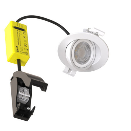 LED Einbaustrahler Sphere-68 schwenkbar, 6W, 40°, 2700|3000|4000K, CRI90, weiß, dimmbar
