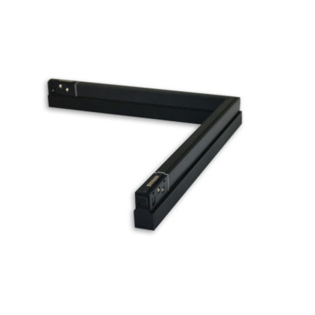 Track48 Eckleuchte horizontal schwarz, 20W, 120°, 48V, 3000K, CRI90, prismatisch, Line+