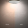 LED Hängeleuchte UGR unter 19 2H, weiß, 20W|30W, IP42, DN400, 2700|3000|4000K, dimmbar, inkl. Kabel