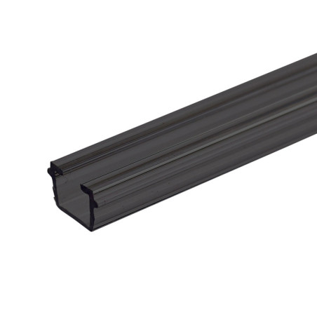 Gardinen-Inlay schwarz, Innenformat B gleich 9.7 H gleich 6.5mm Schlitz 6mm, 200cm