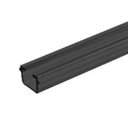 Gardinen-Inlay schwarz, Innenformat B gleich 9.7 H gleich 6.5mm Schlitz 6mm, 100cm