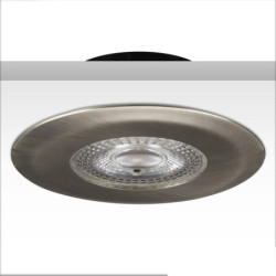 LED Einbaustrahler PC68 IP44, brushed, 5W, 38°, warmweiß, 3 Stufen dimmbar, korrosionsbeständig