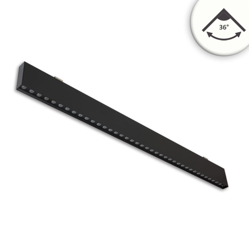 LED Hängeleuchte Raster UGR unter 19, 36°, 120cm, schwarz, 30W, 4000K, DALI dimmbar