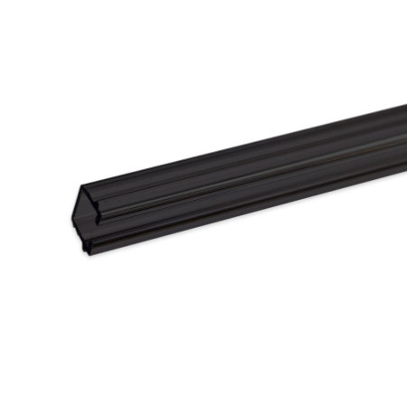 Gardinen-Inlay schwarz, Innenformat B:9.7 H:6.5mm Schlitz 6mm, 100cm