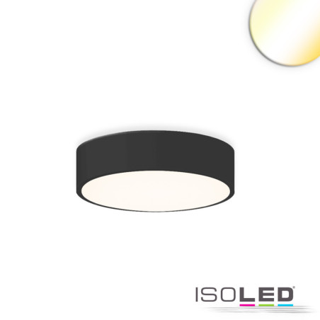 LED Deckenleuchte UGR unter 19 2H, schwarz, 20W|30W, IP44, DN400, ColorSwitch 2700|3000|4000K, dimmbar