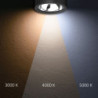 LED Deckenaufbaustrahler IP65, schwarz, 25W, ColorSwitch 3000|4000|5000K, dimmbar