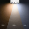 LED Deckenaufbaustrahler IP65, weiß, 25W, ColorSwitch 3000|4000|5000K, dimmbar