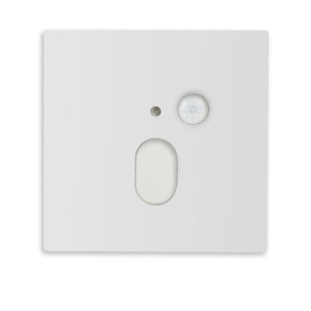 Cover Aluminium eckig 1 weiß, für Wandeinbauleuchte Sys-Wall68 mit PIR Sensor