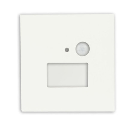 Cover Aluminium eckig 3 weiß, für Wandeinbauleuchte Sys-Wall68 mit PIR Sensor