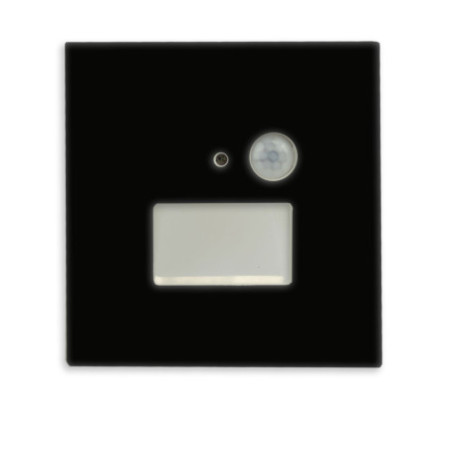 Cover Aluminium eckig 3 schwarz, für Wandeinbauleuchte Sys-Wall68 mit PIR Sensor