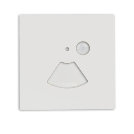 Cover Aluminium eckig 2 weiß, für Wandeinbauleuchte Sys-Wall68 mit PIR Sensor