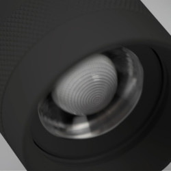 3-Phasen Schienenstrahler fokussierbar, 24W, 20°-55°, schwarz matt, 4000K, dimmbar