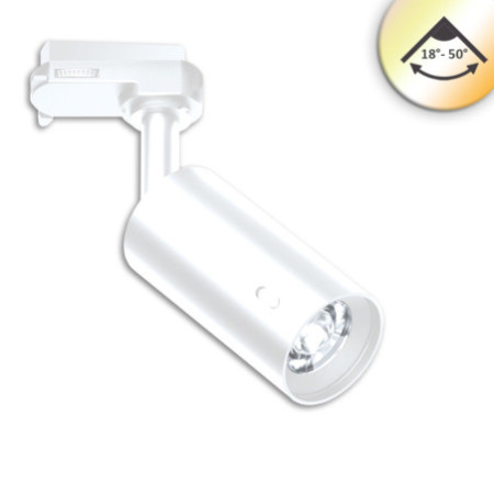 3PH Strahler SELECT 8W UGR unter 19, 18°-50°, weiß, ColorSwitch 2700-5000K, CRI90, dimmbar