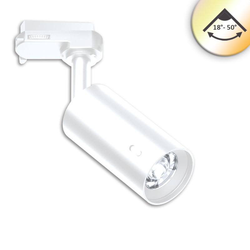 3PH Strahler SELECT 8W UGR unter 19, 18°-50°, weiß, ColorSwitch 2700-5000K, CRI90, dimmbar
