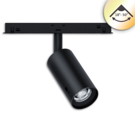 Track48 Schienenstrahler SELECT 8W UGR unter 19, 18°-50°, schwarz, ColorSwitch 2700-5000K