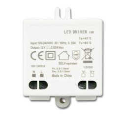 LED Trafo 12V/DC, 0-10W, SELV, flach
