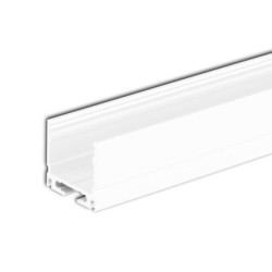 LED Aufbauprofil SURF16 Aluminium weiß pulverbeschichtet, RAL9010, 200cm