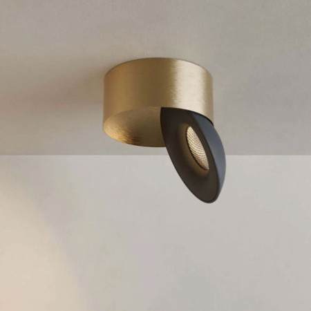 LED Aufbauleuchte Sphere gold/schwarz, 2700K, 10W, CRI90, dimmbar