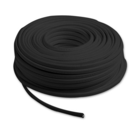 Kabel PVC ummantelt, schwarz, 2x0,5mm² H03VV-F, Meterware