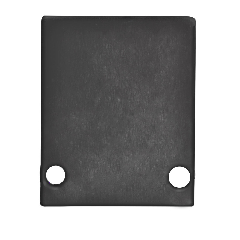 Endkappe EC89B Aluminium schwarz RAL 9005 für Profil HIDE SINGLE inkl. Schrauben