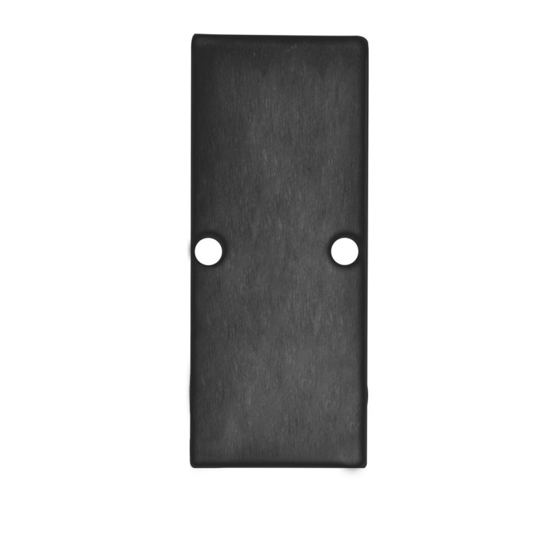 Endkappe EC90 Aluminium schwarz RAL 9005 für Profil HIDE DOUBLE inkl. Schrauben