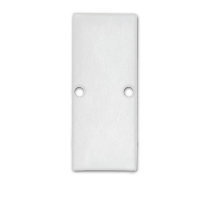 Endkappe EC90 Aluminium weiß RAL 9003 für Profil HIDE DOUBLE inkl. Schrauben