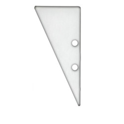 Endkappe EC91 Aluminium weiß RAL 9003 für Profil HIDE TRIANGLE inkl. Schrauben