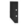 Endkappe EC92 Aluminium schwarz RAL 9005 für Profil HIDE ASYNC inkl. Schrauben