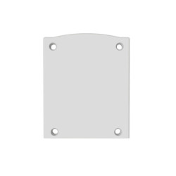 Endkappe EC116 Alu weiß für LAMP30 V1+V2, Halbrund, 2 STK, inkl. Schrauben