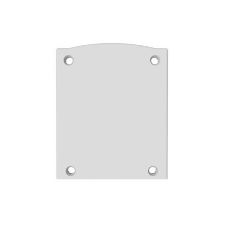 Endkappe EC116 Alu weiß für LAMP30 V1+V2, Halbrund, 2 STK, inkl. Schrauben