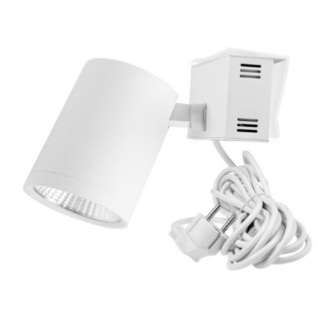 LED Strahler mit Montagebügel und Schukostecker, 40W, 36°, schwenkbar, weiß matt, 3000K, CRI über 90