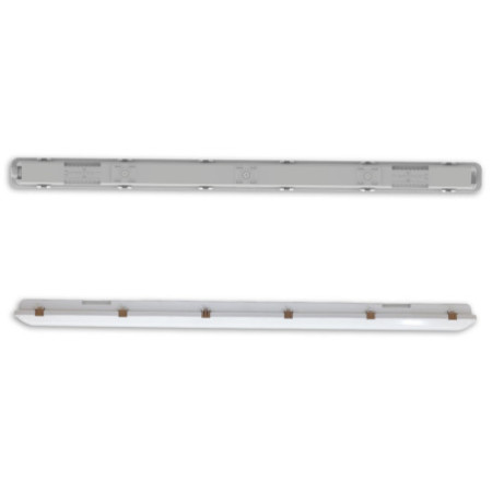 LED Wannenleuchte SL 150cm, IP66, mit HF-Sensor, PowerSwitch 36-57W, 140lm/W, 4000K