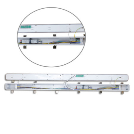 LED Wannenleuchte SL 150cm, IP66, mit HF-Sensor, PowerSwitch 36-57W, 140lm/W, 4000K