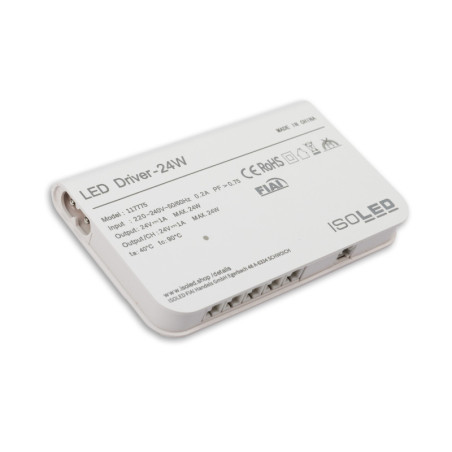 LED MiniAMP Trafo 24V/DC, 0-24W, 5x3A mit Master Sensor-Port, ultraflach