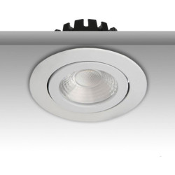 LED Einbaustrahler, weiß, 8W, 36°, rund, warmweiß, IP65, dimmbar
