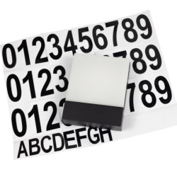 LED Wandleuchte 10W, IP54, schwarz, warmweiß, Selbstklebeziffern beiliegend