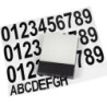 LED Wandleuchte 10W, IP54, schwarz, warmweiß, Selbstklebeziffern beiliegend