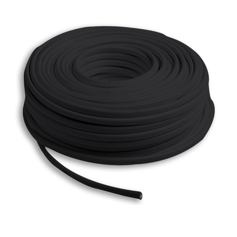 Kabel PUR-ummantelt, schwarz, 5x0,5mm² H05BQ-F, Meterware