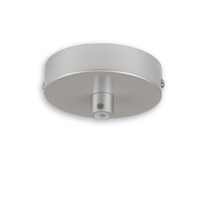 Deckenbaldachin rund, grau, für Kabel mit bis zu max. 9,8mm Manteldurchm.