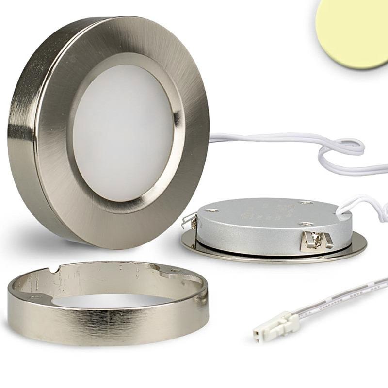 LED Slim Ein- und Unterbauleuchte MiniAMP, silber, 3W, 24V DC, IP52, warmweiß, dimmbar