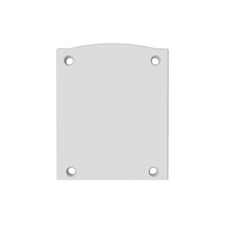 Endkappe EC116 Alu weiß für LAMP30 V1+V2, Halbrund, 2 STK, inkl. Schrauben