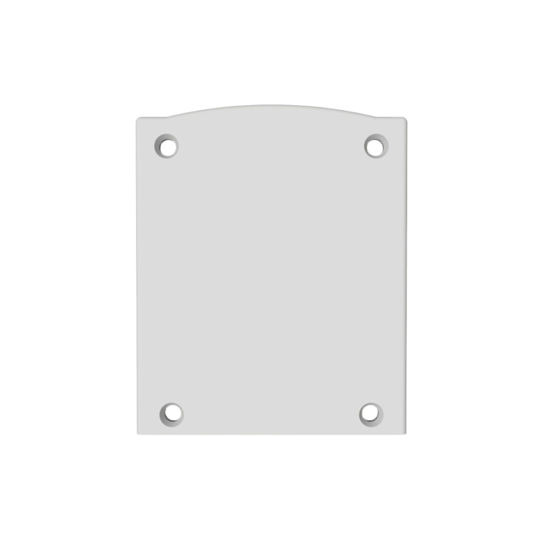 Endkappe EC116 Alu weiß für LAMP30 V1+V2, Halbrund, 2 STK, inkl. Schrauben