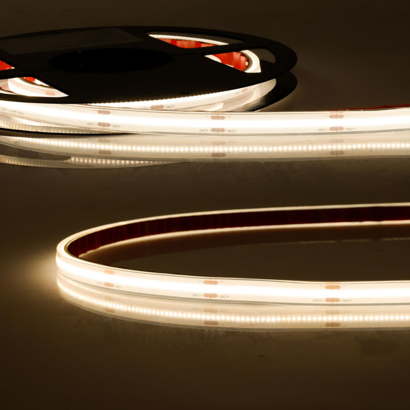 LED HT927 COB Flexband für bis zu 100°C Umgebungstemp., 24V DC, 14,4W, IP68, 2700K, 5m Rll, 480 LED/