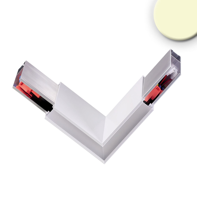 Eckverbinder 90° prismatisch für Hängeleuchte Linear Up&Down, 3W, weiß, warmweiß