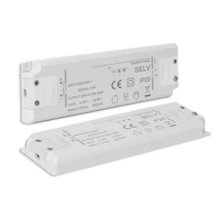 LED Trafo 24V/DC, 0-30W, SELV, ultraflach